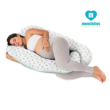 ALMOHADÓN MONCHITOS ACCESORIOS ZORRITOS VERDE AGUA