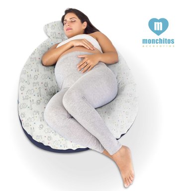 ALMOHADÓN MONCHITOS ACCESORIOS ANIMALITOS AZUL