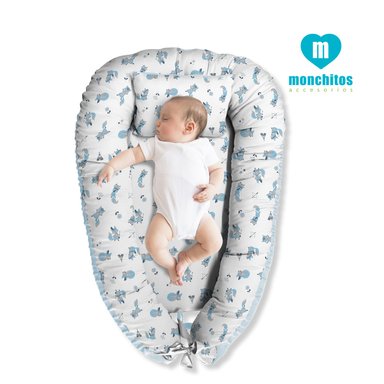 NIDO COLECHO MONCHITOS ACCESORIOS CELESTE BB ZORRITOS