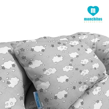 NIDO COLECHO MONCHITOS ACCESORIOS PLOMO NUBES - 3