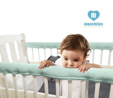 PROTECTOR BARANDA MONCHITOS ACCESORIOS CUNA VERDE