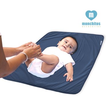 CAMBIADOR PORTATIL MONCHITOS ACCESORIOS AZUL