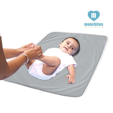 CAMBIADOR PORTATIL MONCHITOS ACCESORIOS GRIS