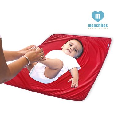 CAMBIADOR PORTATIL MONCHITOS ACCESORIOS ROJO