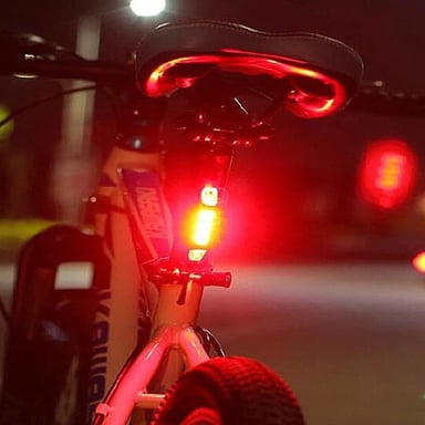 LUCES PARA BICICLETA FARO DELANTERO Y TRASERO RECARGABLE - 5