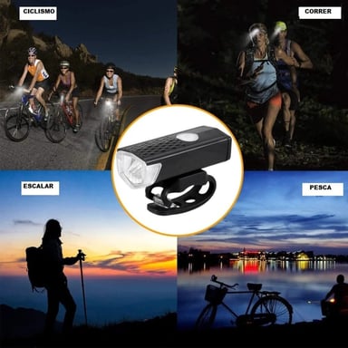LUCES PARA BICICLETA FARO DELANTERO Y TRASERO RECARGABLE - 6