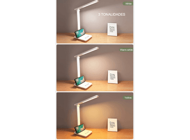 LÁMPARA DE ESCRITORIO USB TOUCH MINIMALISTA SOFISTICADA ESCRITORIO CELULAR BLANCO - 2
