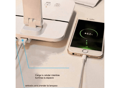 LÁMPARA DE ESCRITORIO USB TOUCH MINIMALISTA SOFISTICADA ESCRITORIO CELULAR BLANCO - 3