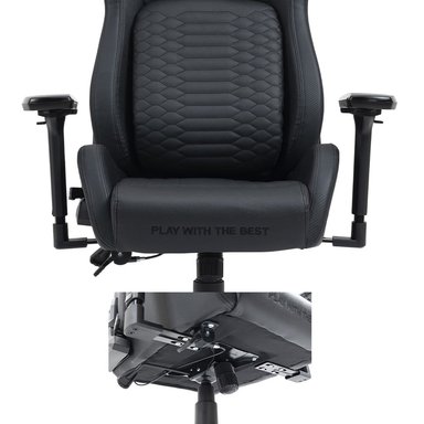 SILLA DREIZT NEGRO GAMER TITAN SERIES PREMIUM ALMOHADILLA INTELIGENTE RECLINABLE GAS LIFT CLASE 4 - 4