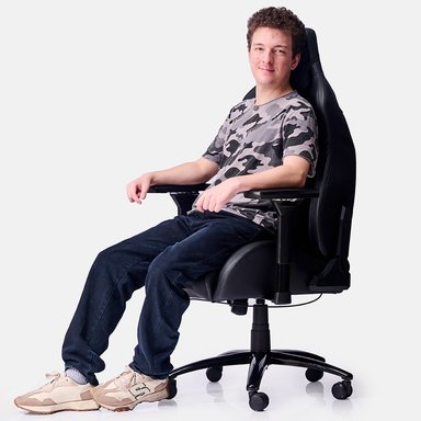 SILLA DREIZT NEGRO GAMER TITAN SERIES PREMIUM ALMOHADILLA INTELIGENTE RECLINABLE GAS LIFT CLASE 4 - 7