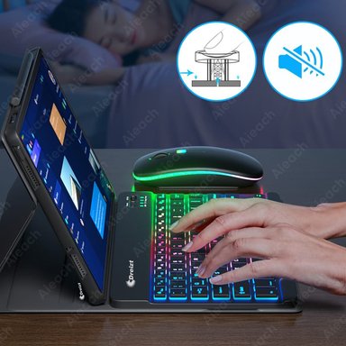 COMBO GAMER TECLADO + MOUSE INALÁMBRICO BLUETOOTH LUCES RGB MULTIDISPOSITIVO GR270027 NEGRO - 2