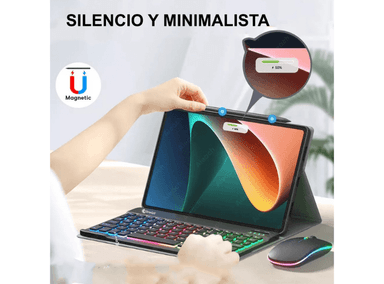COMBO GAMER TECLADO + MOUSE INALÁMBRICO BLUETOOTH LUCES RGB MULTIDISPOSITIVO GR270027 NEGRO - 5