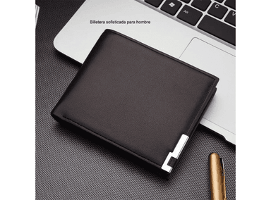 BILLETERA MARRÓN TARJETERO HOMBRE ELEGANTE