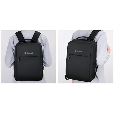 MOCHILA ANTIRROBO LAPTOP 15.6" IMPERMEABLE PUERTO USB CARGA NYLON DREIZT NEGRO - 2