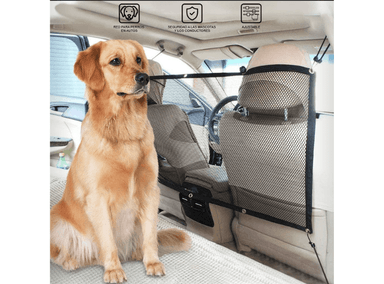 MALLA SEGURIDAD PERRO PARA AUTO CUERDA AJUSTABLE