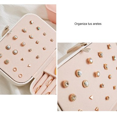 MALETÍN ESTUCHE ORGANIZADOR JOYERO DE VIAJE MDA290006 ROSADO - 4