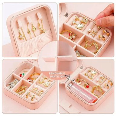 MALETÍN ESTUCHE ORGANIZADOR JOYERO DE VIAJE ROSADO MDA290040 - 3