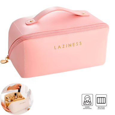 Neceser Organizador Estuche de Maquillaje Cosméticos PU con Asa MDA290026 Rosado