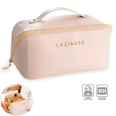 Neceser Organizador Estuche de Maquillaje Cosméticos PU con Asa MDA290025 Beige