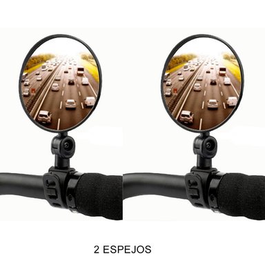 COMBO 2 ESPEJOS RETROVISOR AJUSTABLE BICICLETA ADB200022