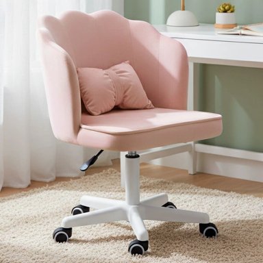 SILLA GIRATORIA DE ESCRITORIO BUCKINGHAM OFICINA Q1 ROSADA