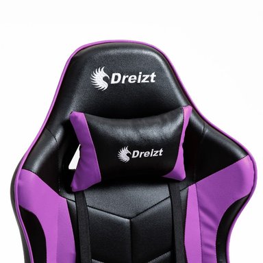 SILLA GAMER ERGONÓMICA DREIZT SHINE SERIES PURPURA CON POSAPIES RECLINABLE - 4