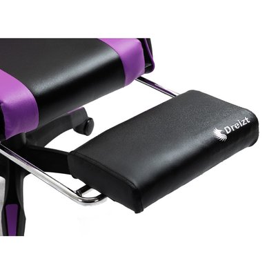 SILLA GAMER ERGONÓMICA DREIZT SHINE SERIES PURPURA CON POSAPIES RECLINABLE - 6