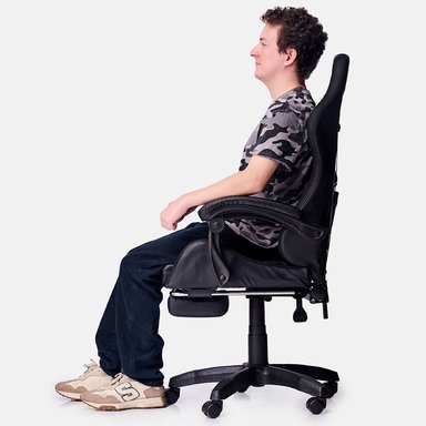 SILLA GAMER ERGONÓMICA DREIZT SHINE SERIES PURPURA CON POSAPIES RECLINABLE - 8