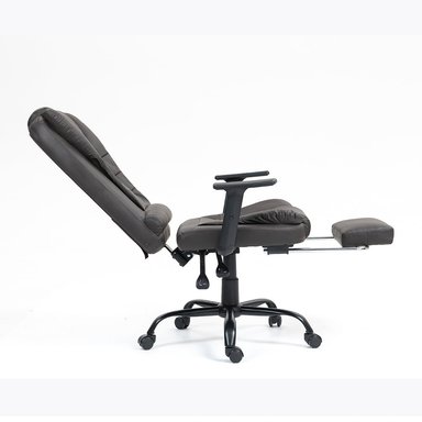 SILLA ERGONOMICA DE OFICINA GERENCIAL CON BASE DE ACERO ROMA KOMSUM MARRON OSCURO - 6