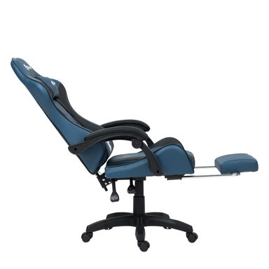SILLA GAMER ERGONÓMICA DREIZT SHINE SERIES AZUL INDIGO CON POSAPIES RECLINABLE - 5