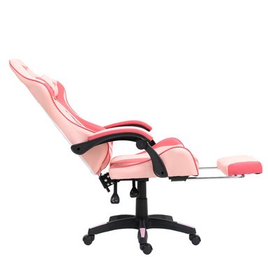 SILLA GAMER ERGONÓMICA DREIZT SHINE SERIES ROSADO CARAMELO CON POSAPIES RECLINABLE - 5