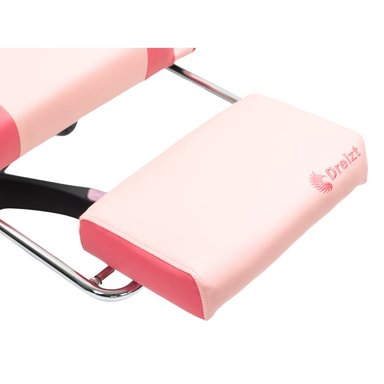 SILLA GAMER ERGONÓMICA DREIZT SHINE SERIES ROSADO CARAMELO CON POSAPIES RECLINABLE - 6