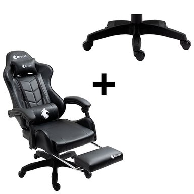 COMBO BASE PARA SILLA GAMER REPUESTO SHINE SERIES NEGRO  + SILLA GAMER ERGONÓMICA DREIZT SHINE SERIES NEGRO - 1