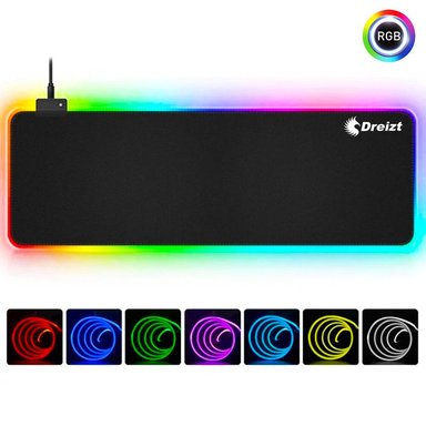 COMBO KIT TECLADO Y MOUSE LUCES RGB INALÁMBRICO BLUETOOTH MULTIDISPOSITIVO GR270027 NEGRO + MOUSEPAD GAMER RGB MULTICOLOR XL 80CM - 4