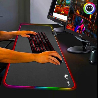 COMBO KIT TECLADO Y MOUSE LUCES RGB INALÁMBRICO BLUETOOTH MULTIDISPOSITIVO GR270027 NEGRO + MOUSEPAD GAMER RGB MULTICOLOR XL 80CM - 5