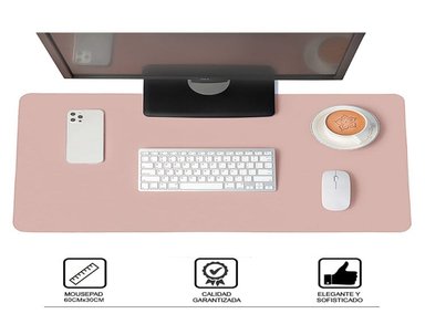 MOUSE ERGONÓMICO USB PC LAPTOP COMPUTADORA NEGRO PLAYPRO TYM350006 + MOUSEPAD PARA ESCRITORIO DREIZT ROSADO - 3