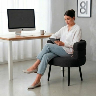 SILLA BUTACA BUCKINGHAM NORDIC RAM NEGRO -DYH390042 - 7