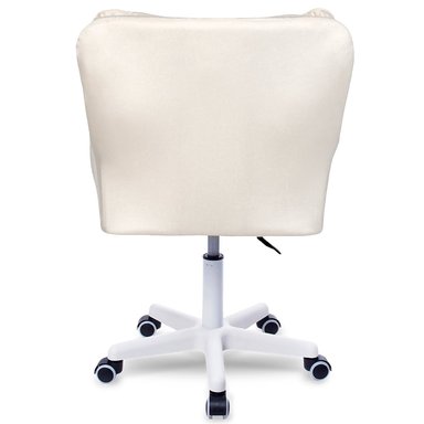 Silla Giratoria de Escritorio Oficina Buckingham Vanity Beige Crema - 4