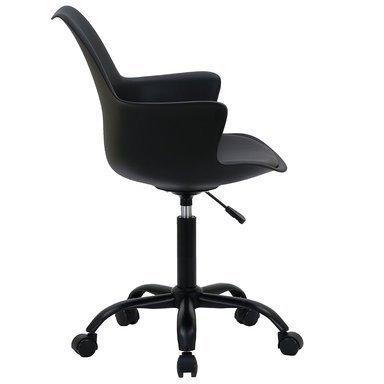 SILLA DE OFICINA GIRATORIA BASE DE ACERO KOMSUM NAPOLES NEGRO - 3