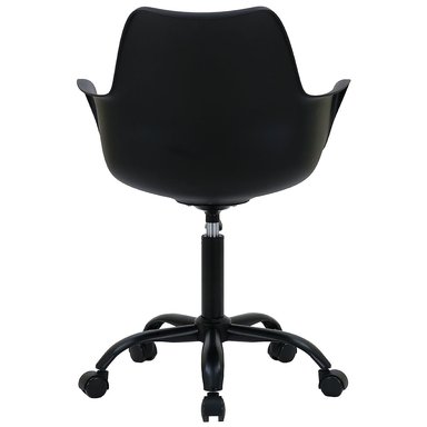SILLA DE OFICINA GIRATORIA BASE DE ACERO KOMSUM NAPOLES NEGRO - 4