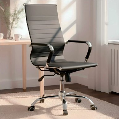 SILLA DE OFICINA EJECUTIVA BASE DE ACERO KOMSUM CANNES - 1
