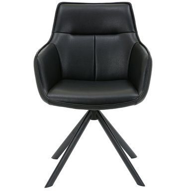 Butaca Cuero Giratoria 360° Buckingham Harland Negro - 3