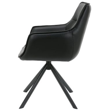 Butaca Cuero Giratoria 360° Buckingham Harland Negro - 4
