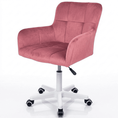 SILLA GIRATORIA DE ESCRITORIO OFICINA BUCKINGHAM CURVE ROSADO BEAN PARA NIÑA - 1