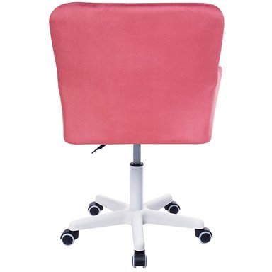 SILLA GIRATORIA DE ESCRITORIO OFICINA BUCKINGHAM CURVE ROSADO BEAN PARA NIÑA - 3