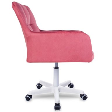 SILLA GIRATORIA DE ESCRITORIO OFICINA BUCKINGHAM CURVE ROSADO BEAN PARA NIÑA - 4