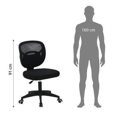 SILLA DE OFICINA KOMSUM INFANTI NEGRA - 3