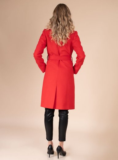 ABRIGO LANA MUJER ONLY ALPACA ROJO CIARA MERINO - 4