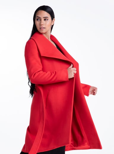 ABRIGO CIARA ROJO INTENSO ONLY ALPACA PARA MUJER BABY ALPACA - 1