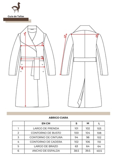 ABRIGO CIARA ROJO INTENSO ONLY ALPACA PARA MUJER BABY ALPACA - 2